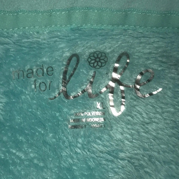 MADE FOR LIFE  brushed fleece long sleeve zip up 2 front pockets NEW size XL - Picture 3 of 9